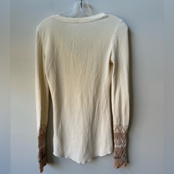 Free People Kombucha Cuff Ivory Thermal Long-Sleeve Top - Picture 3 of 5
